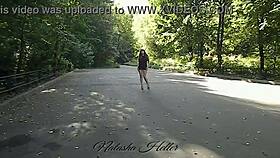 bold public flashing with deep anal toy insertion