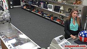 big boobs brunette amateur sucks and gets railed by pawn guy's monster cock