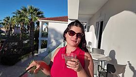 horny milf moans to hard orgasm in hotel morning fuck