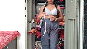 A college couple fucks passionately with clear hindi audio