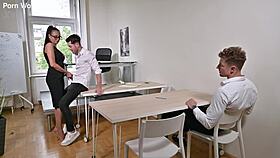 Headmaster Perry Leads Office DP Gangbang Free For All