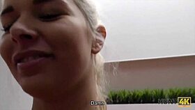 blonde stops fighting cuz stranger pays for sex 💰