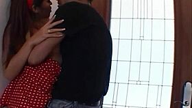 hot young wife with tiny tits cheats hard on hubby with neighbor's monster cock 😏