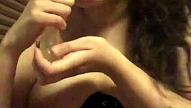 desperate arab milf slurps cum from sloppy used condom in fetish frenzy
