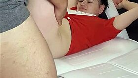 wanna see this wet girl orgasm hard on massage chair with plug?