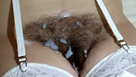 i take 10 cumshots in my hairy pussy