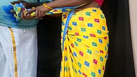 hot tamil housewife strips teases rips clothes fucks young lover