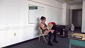 Slutty Milf Teacher Fucked Anal Deep In Classroom Skirt Lift Creampie