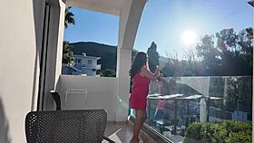 horny milf moans to hard orgasm in hotel morning fuck