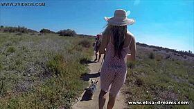 See my naked body flash under see-through dress?