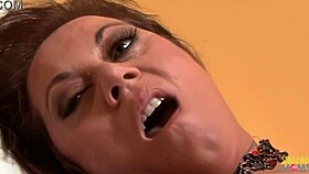 Mature Stocking Vixen Ties Man for Long Cock Domination Ride