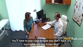 i feel my back pain easing as the czech doctor massages my big tits milf body then fucks my pussy hard