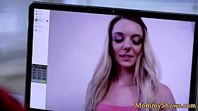 busty mature milf queening pretty lesbian babe's wet face fully