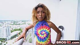 imagine that tiny ebony teen's narrow ass stretched by monster white cock first time