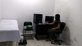 Nurse shows a caring soft way to handle patients with her curvy sexy moves