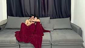 boyfriend's uncle leaves and we seize the moment to fuck wildly under the skirt