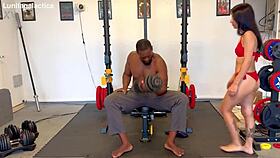 hey argentinian whore lunita galactica, bend over in this gym for hardcore pussy pounding and creampie