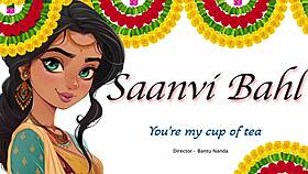 beautiful indian girl makes tea in traditional style