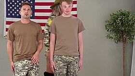 BIG TITS MILF Trains Recruit RIDING Their BIG COCKS Hard!