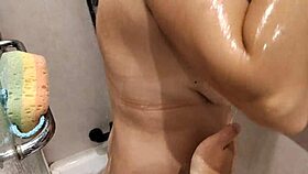 her perfect natural tits and juicy ass beg for groping touch