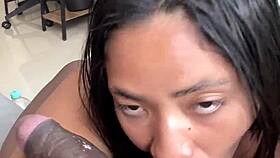 Tasting Her Exotic Lips on My Massive Cock While She Records Our Steamy Secretary Roleplay