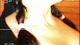 check out this wild housewife's shaved big pussy getting fucked hard with toys on old bdsm vhs tape 📹🔥