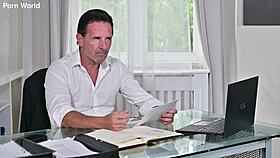 Headmaster Perry Leads Office DP Gangbang Free For All