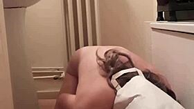 french slave maid bound for humiliating outdoor pipe