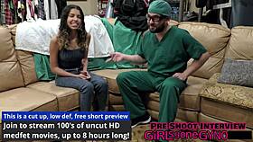 aria nicole meets nearly naked dr rogue for intimate gyno exam in new scrubs