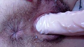 Heart-Pounding Huge Dildo Fucks Dripping Wet Pussy Close-Up