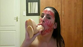 slapping gagging pissing myself while dirty talking like a punished whore