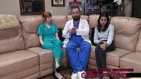 Ditria Roses spreads for her teasing first gyno exam