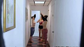 ballerinas eagerly suck instructor's throbbing thick dick