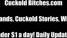 White wife submits to black bull while cuckold watches humiliated