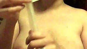 desperate arab milf slurps cum from sloppy used condom in fetish frenzy