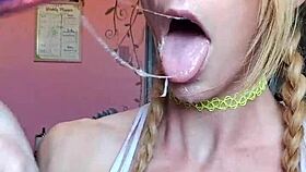 vanessa hastings gags on dildo with messy spit deepthroat humiliation