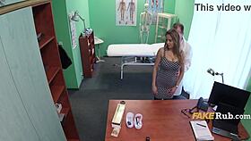 i feel my back pain easing as the czech doctor massages my big tits milf body then fucks my pussy hard