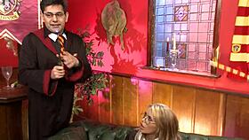 after that gangbang harry potter cums on gemma massey's big tits?