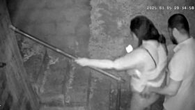 Hidden cam catches busty Brazilian milf's huge natural tits bouncing in hardcore fucking session