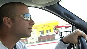 Blonde big tits beauty pounded doggystyle on bed