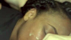 ebony stripper ripped clothes begs for anal creampie riding hardcore interracial