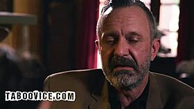 angry brunette bent over for rough anal doggystyle