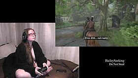 bbw brunette with huge tits plays last of us 2 fully nude part 6