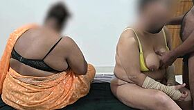 Wife and maid join couple for group encounter