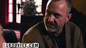 angry brunette bent over for rough anal doggystyle