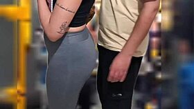 slutty student flashes and takes cumshot publicly on bus