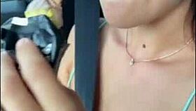 cute brunette teen walks store panty-free begs public creampie
