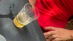 Brazilian Latina Exposes Herself in Bar for Married Man's Cock