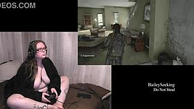 bbw brunette with huge tits plays last of us 2 fully nude part 6