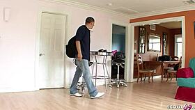 Skinny Black Ebony Teen 18+ Rides Older Man's Huge Cock